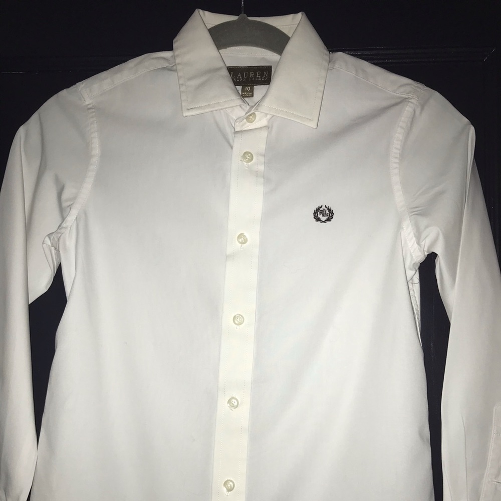 Ralph Lauren Boys White Oxford Dress Shirt